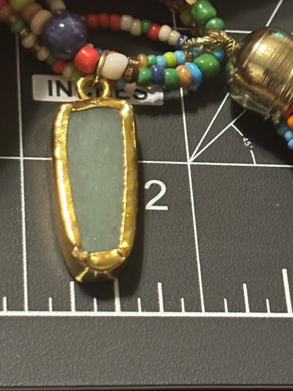 Chico's Multicolor Seed-Bead Tassel Necklace with Gem Pendant - Picture 14 of 16